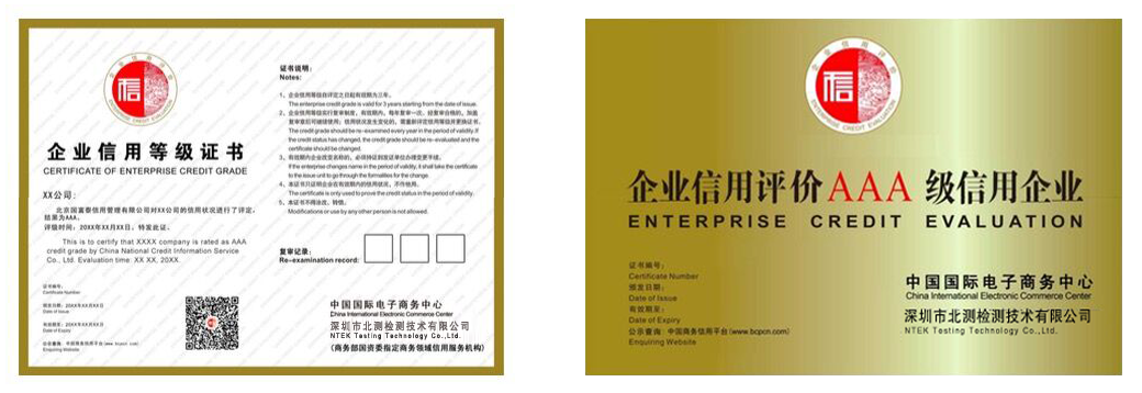 中國企業(yè)信用評定
